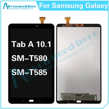 100% Тестовый AAA Для Samsung GALAXY Tab A 10,1 T580 T585 SM-T580 SM-T585 ЖК-дисплей С Сенсорным Экраном Дигитайзер В Сборе Замена