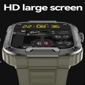 2023 Мужские смарт-часы Military Healthy Monitor AI Voice Bluetooth Call Фитнес Водонепроницаемые спортивные смарт-часы для IOS Android Phon