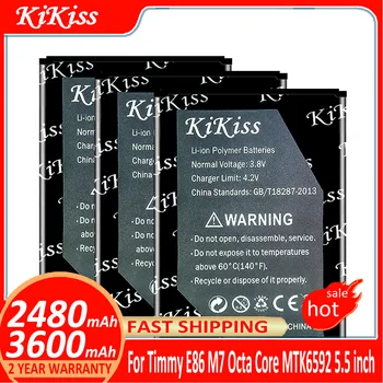 Аккумулятор KiKiss для Timmy E86 M7 с восьмиядерным процессором MTK6592, 5,5-дюймовые батарейки Batterij + номер трека