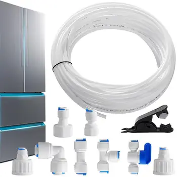 Комплект соединителей для водопроводной трубы для холодильника, шланг для питьевой воды длиной 15 м, соединитель для водопроводной трубы для холодильника, быстрое подключение