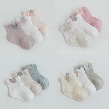 Новые 3 пары / лот, носки для новорожденных, зимние осенние Носки для девочек, хлопчатобумажные носки для новорожденных мальчиков, Аксессуары для маленьких мальчиков
